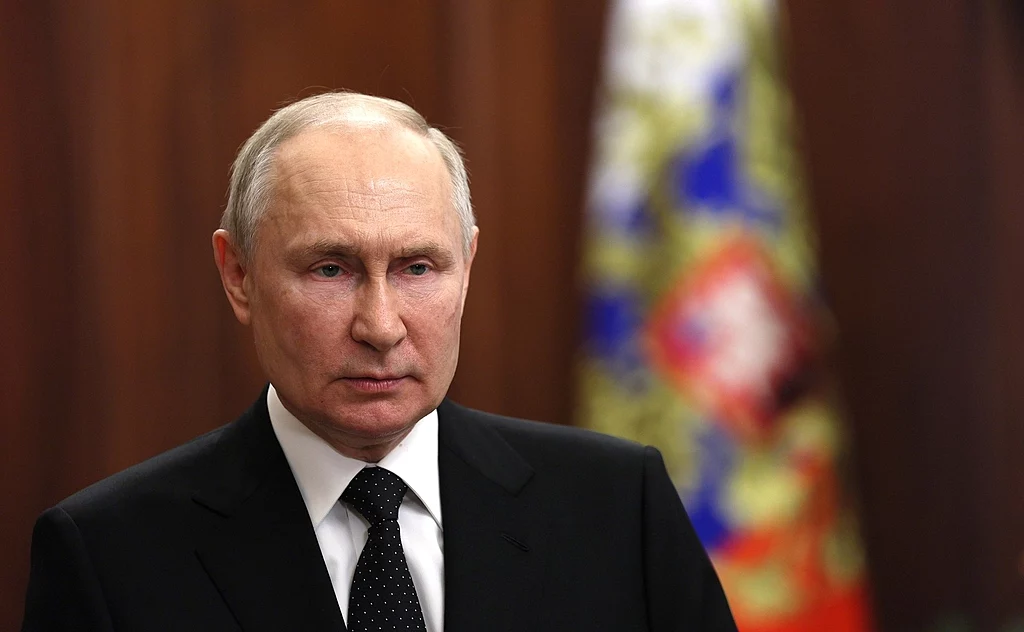 Bild: Kremlin.ru, Vladimir Putin (24.06.2023), CC BY 4.0, via Wikimedia Commons, (keine Änderugen vorgenommen)